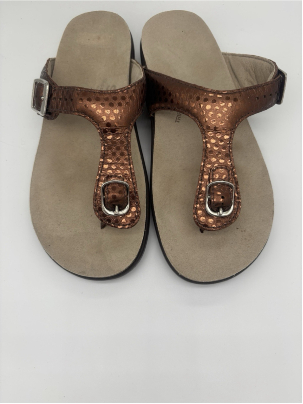 SAS Women's Sanibel Comfort Thong Sandal BRONZE /CINNAMON LADIES 7.5 ADJUSTABLE